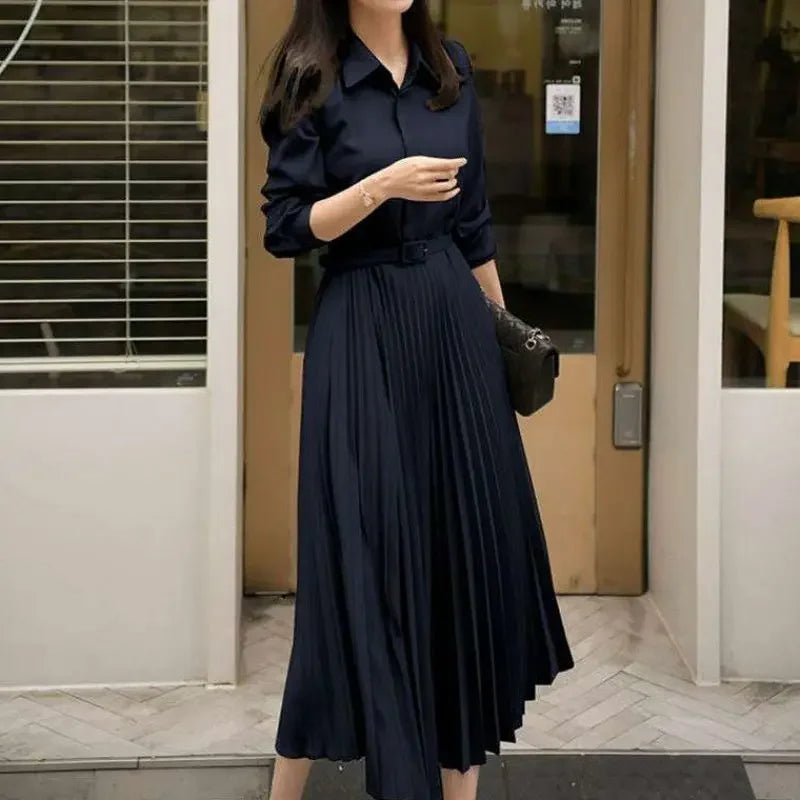 Shirt Spring Evening Women's Dress Prom Long Sleeve Party Female Dresses