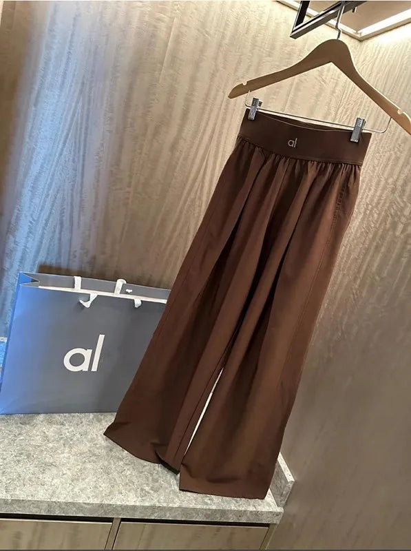 Air pants naked feeling sports straight pants high waist wide leg pants casual relaxed breathable yoga wide leg pants women