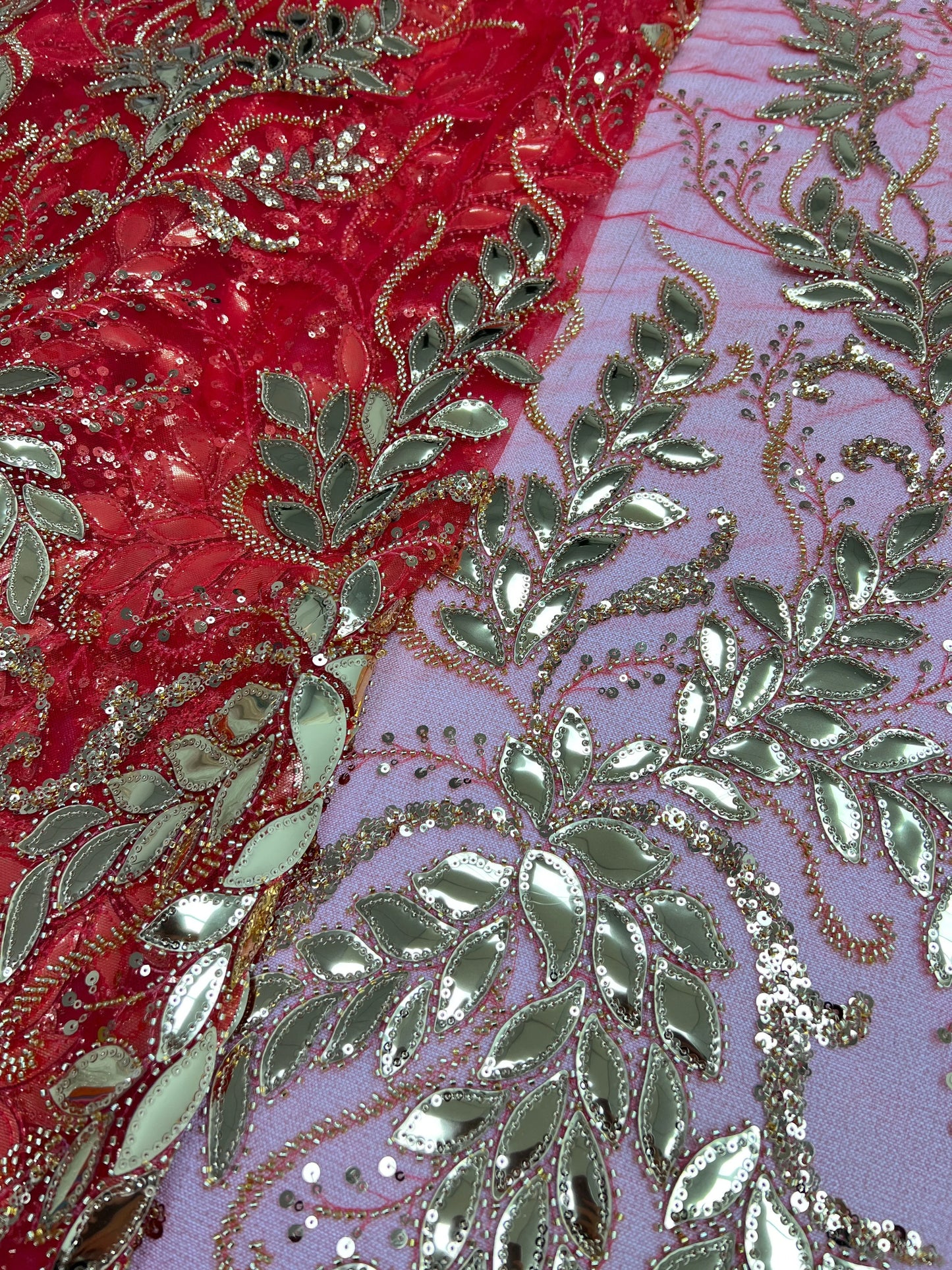 French Guipure Beaded Glitter Sequin lace Fabrics Quality For Sewing Wedding Dress Blue Tulle Lace Floral Embroidery Fabric