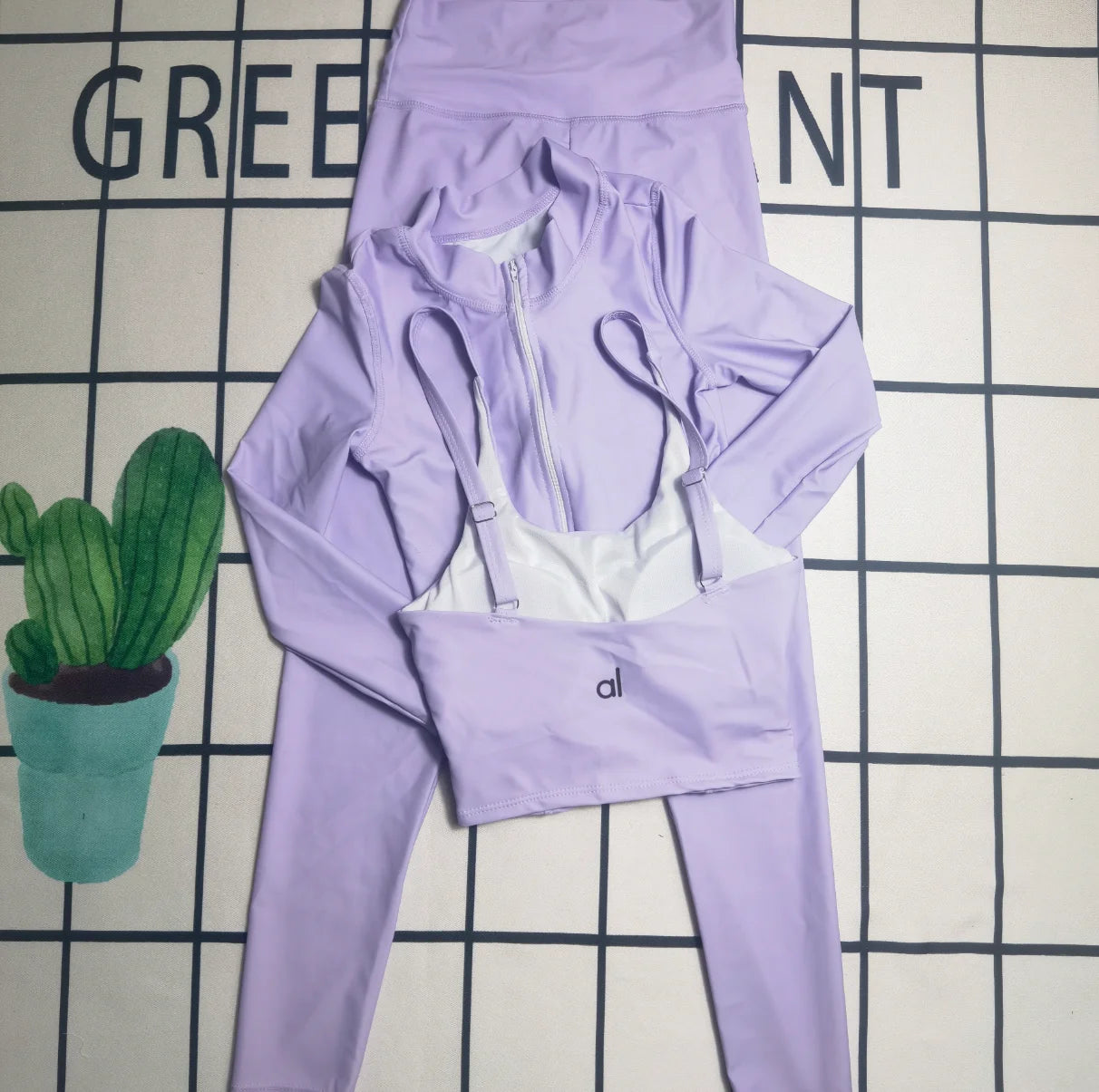 2025 Women's Long Sleeve Yoga workout suit Premium swimsuit, super stretch yoga leggings Exercise fitness three-piece set