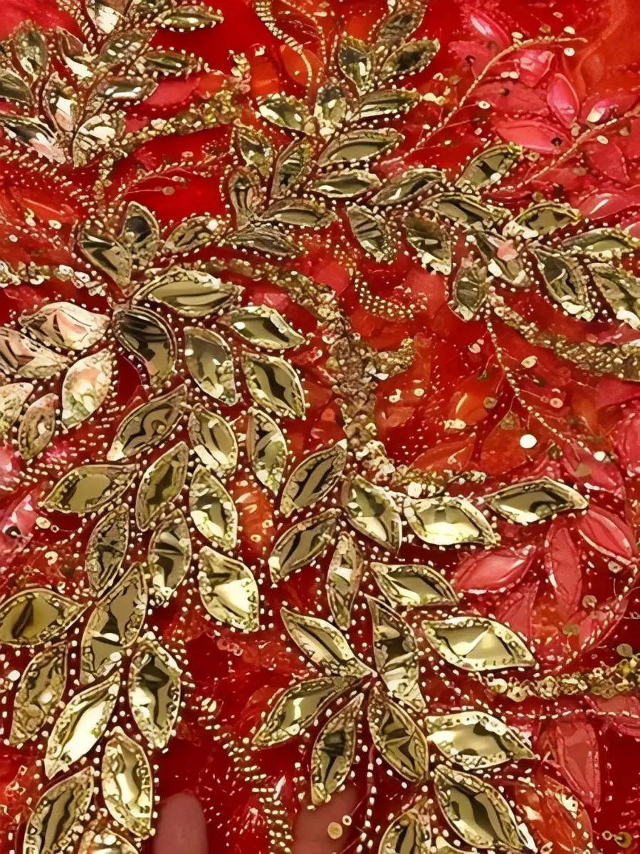 French Guipure Beaded Glitter Sequin lace Fabrics Quality For Sewing Wedding Dress Blue Tulle Lace Floral Embroidery Fabric