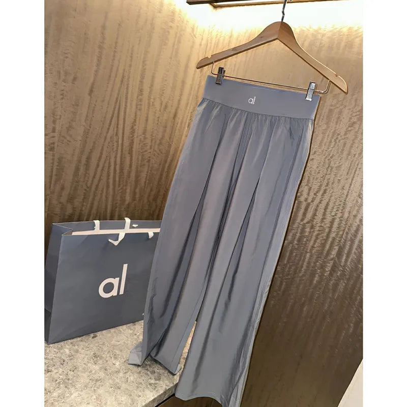 Air pants naked feeling sports straight pants high waist wide leg pants casual relaxed breathable yoga wide leg pants women