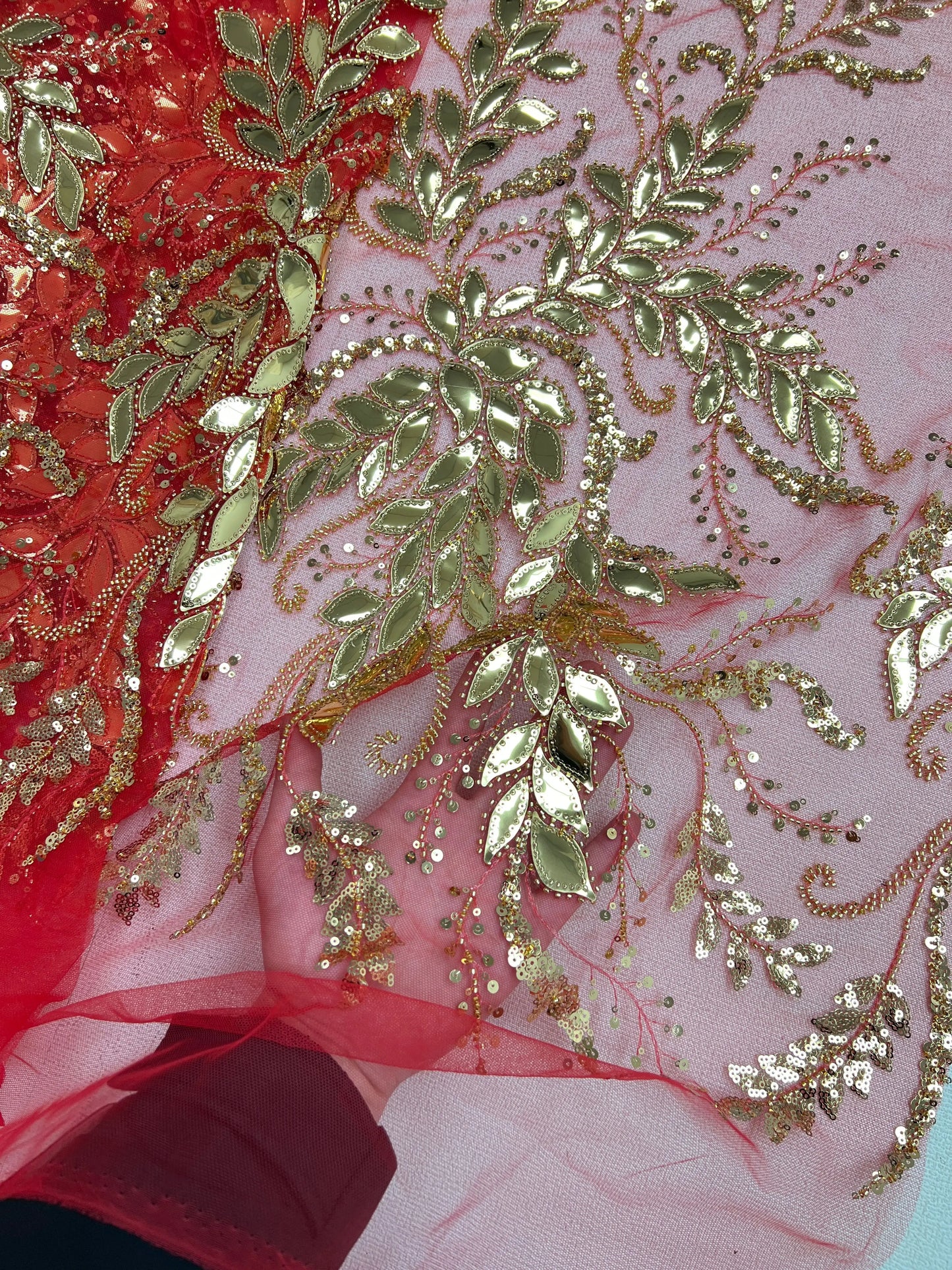 French Guipure Beaded Glitter Sequin lace Fabrics Quality For Sewing Wedding Dress Blue Tulle Lace Floral Embroidery Fabric