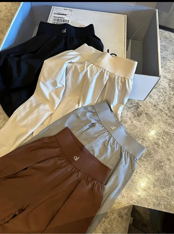 Air pants naked feeling sports straight pants high waist wide leg pants casual relaxed breathable yoga wide leg pants women