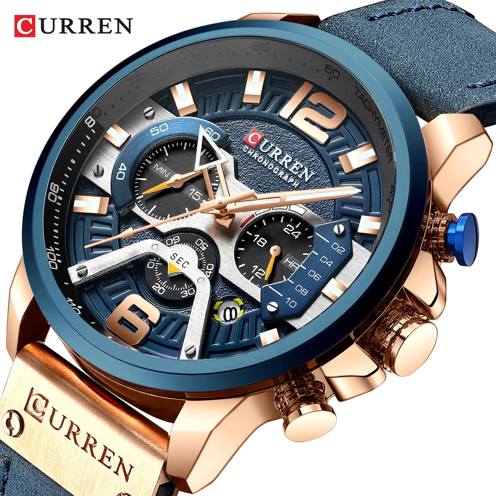 CURREN Casual Sport Watches for Men Top Brand