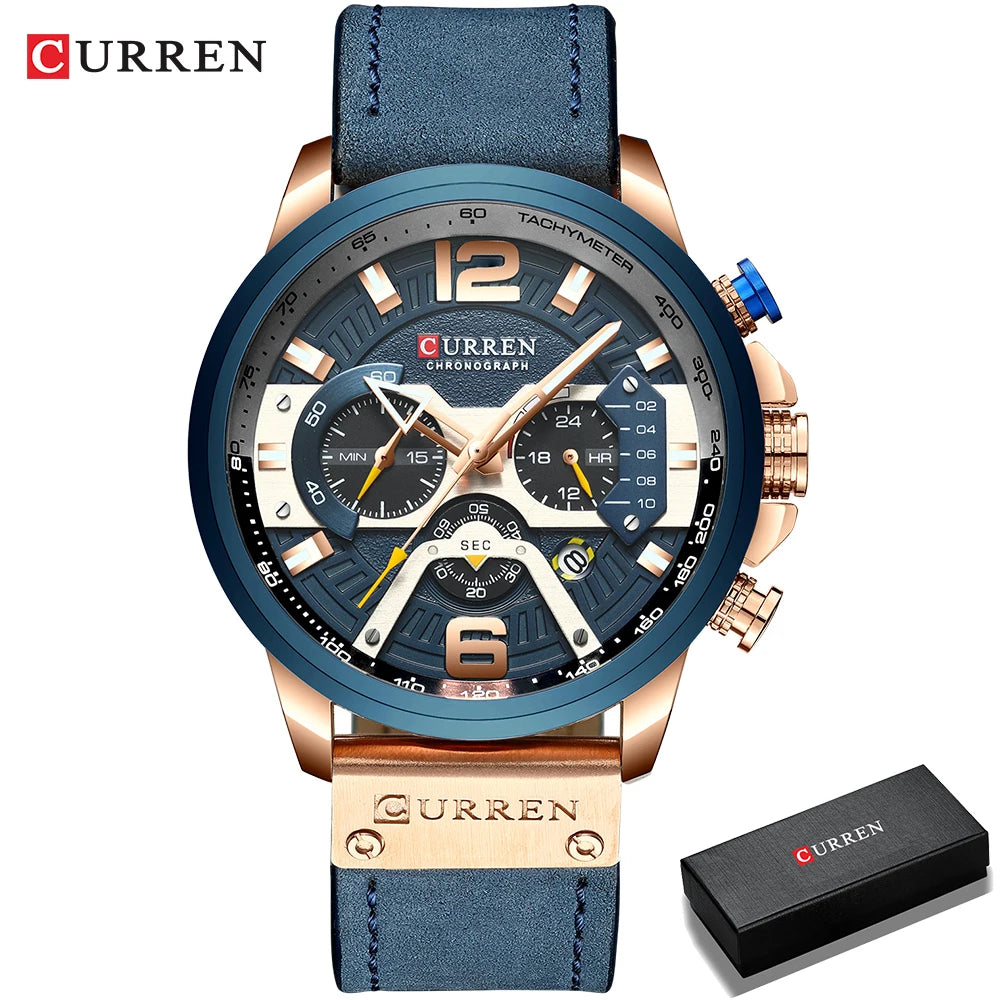 CURREN Casual Sport Watches for Men Top Brand
