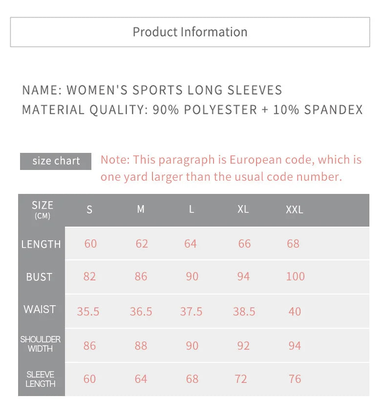 Women Long Sleeve Yoga Tops Fitness Clothes Shirts