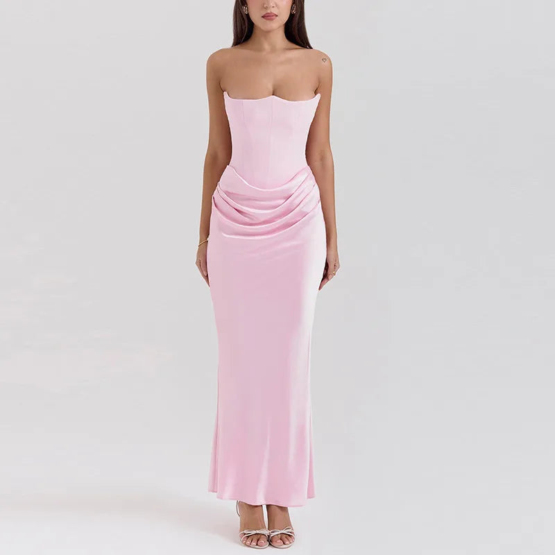 Sexy Long Elegant Off-shoulder Strapless Ladies Evening