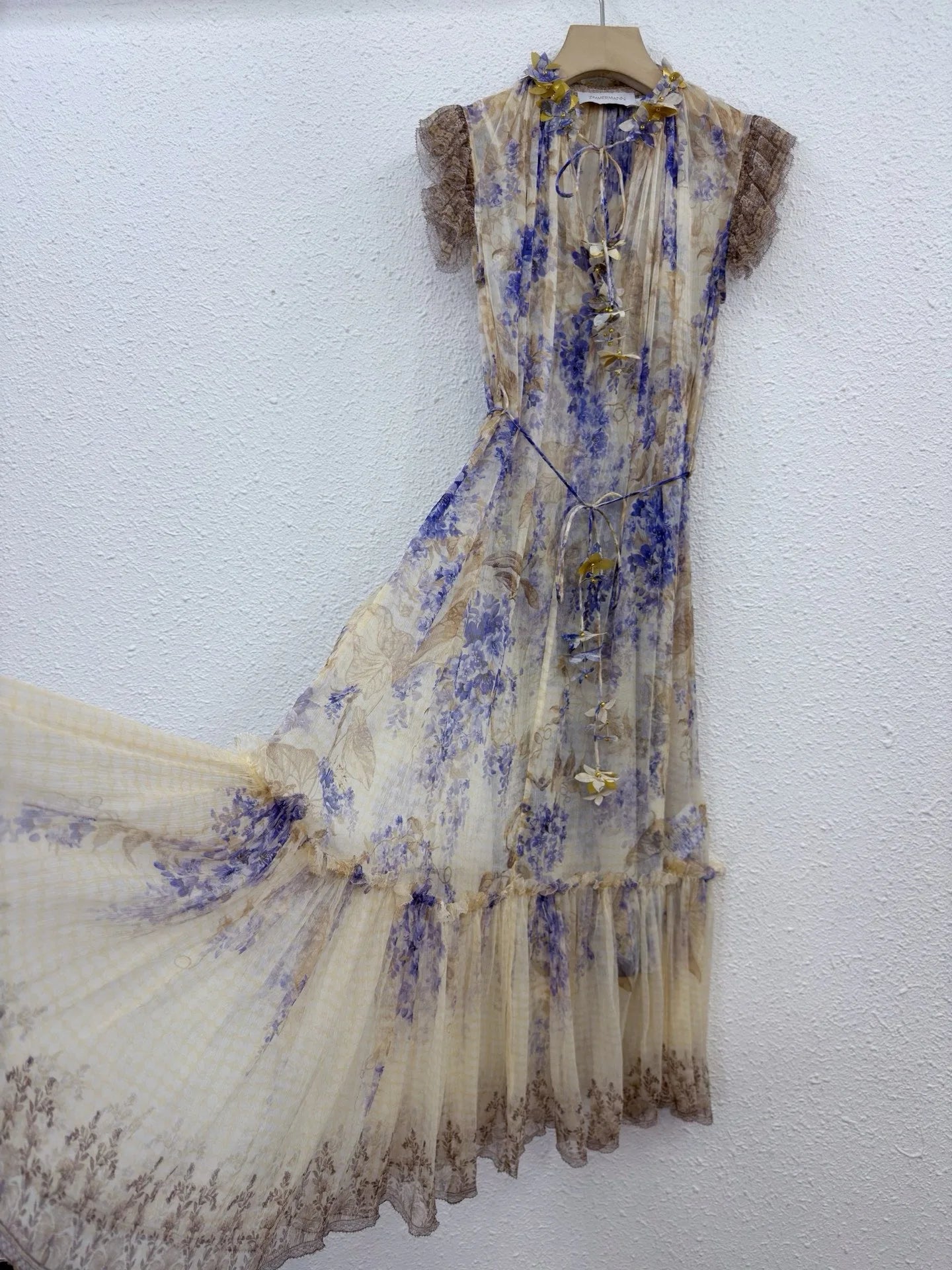 100% Real Silk Floral Printing Bohemian Elegant Sleeveless