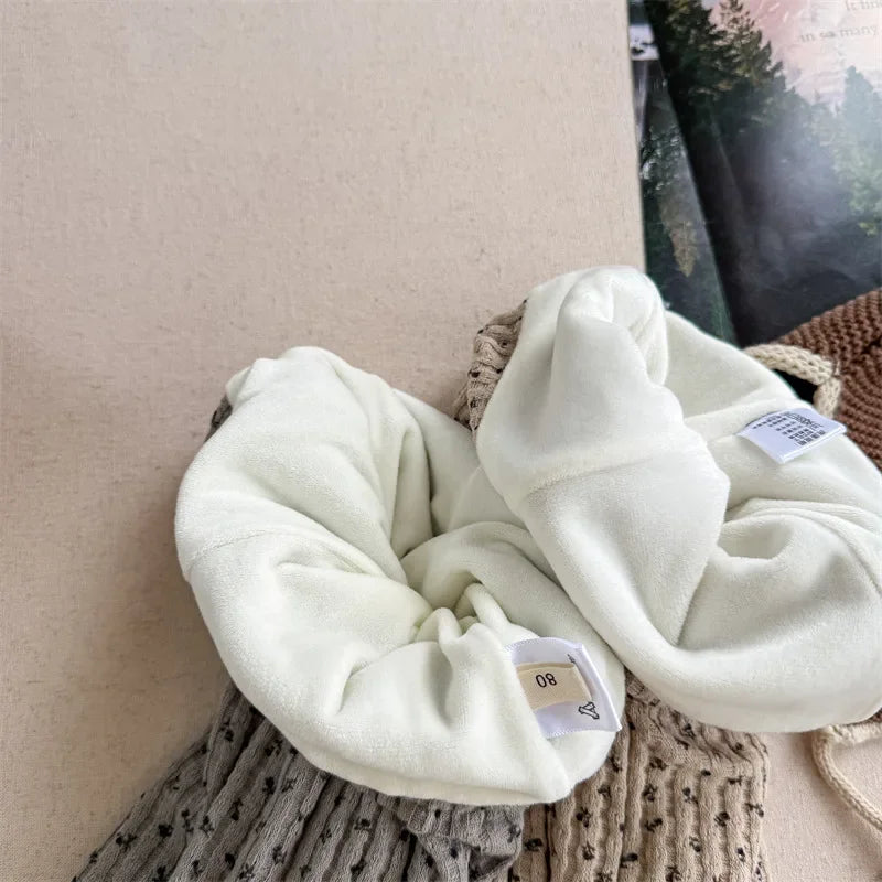 4844 Children Pants 2024 Autumn and Winter New Girls' Winter Plus Velvet Lace Leggings Pants 1-7Year Kid's Pants Trousers