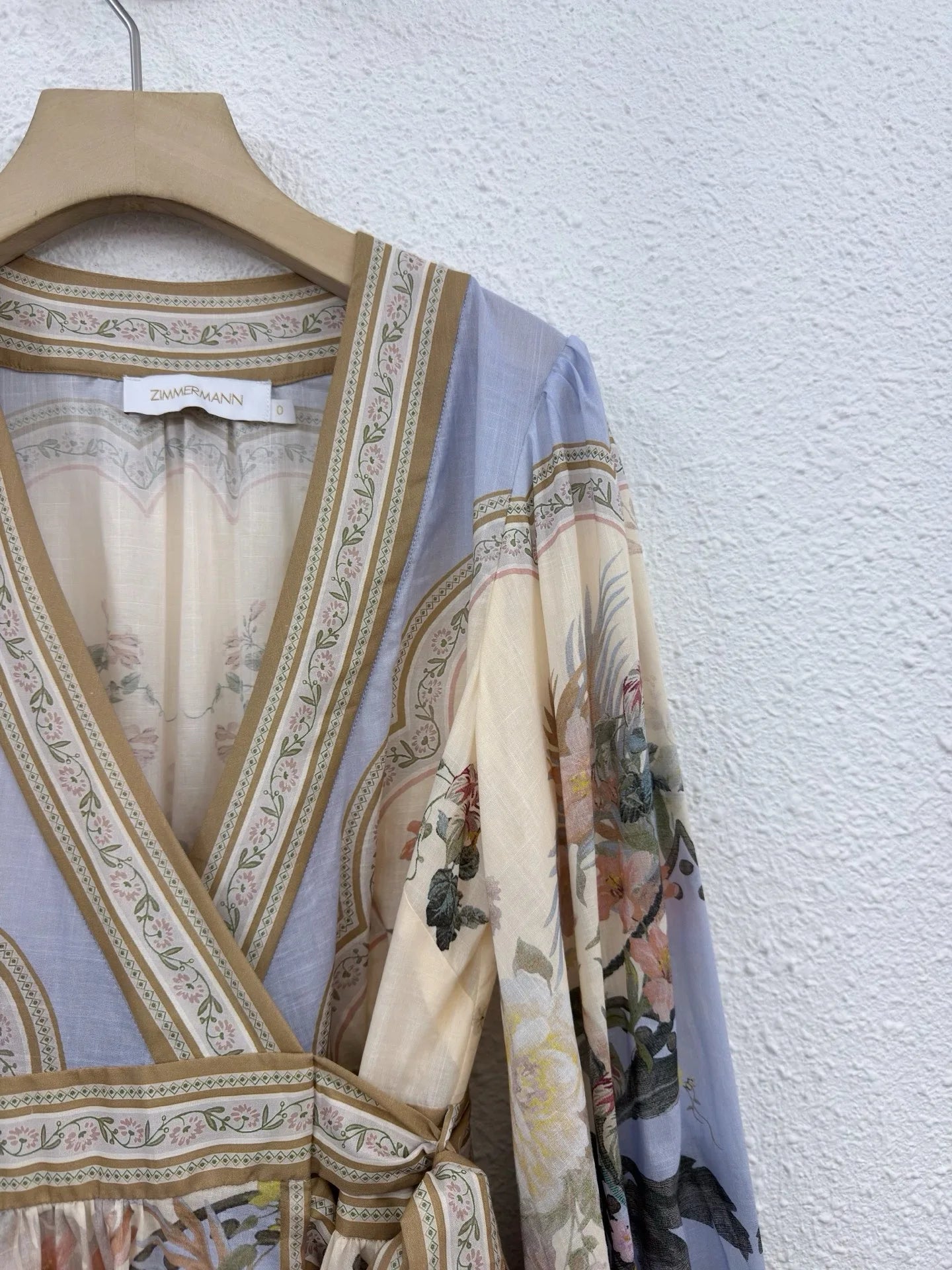 Zimm Long Lantern Sleeve Bohemian Vintage Floral Printing Lace-up Women Mini Dress European High Quality Sexy Sweet Elegant Chic