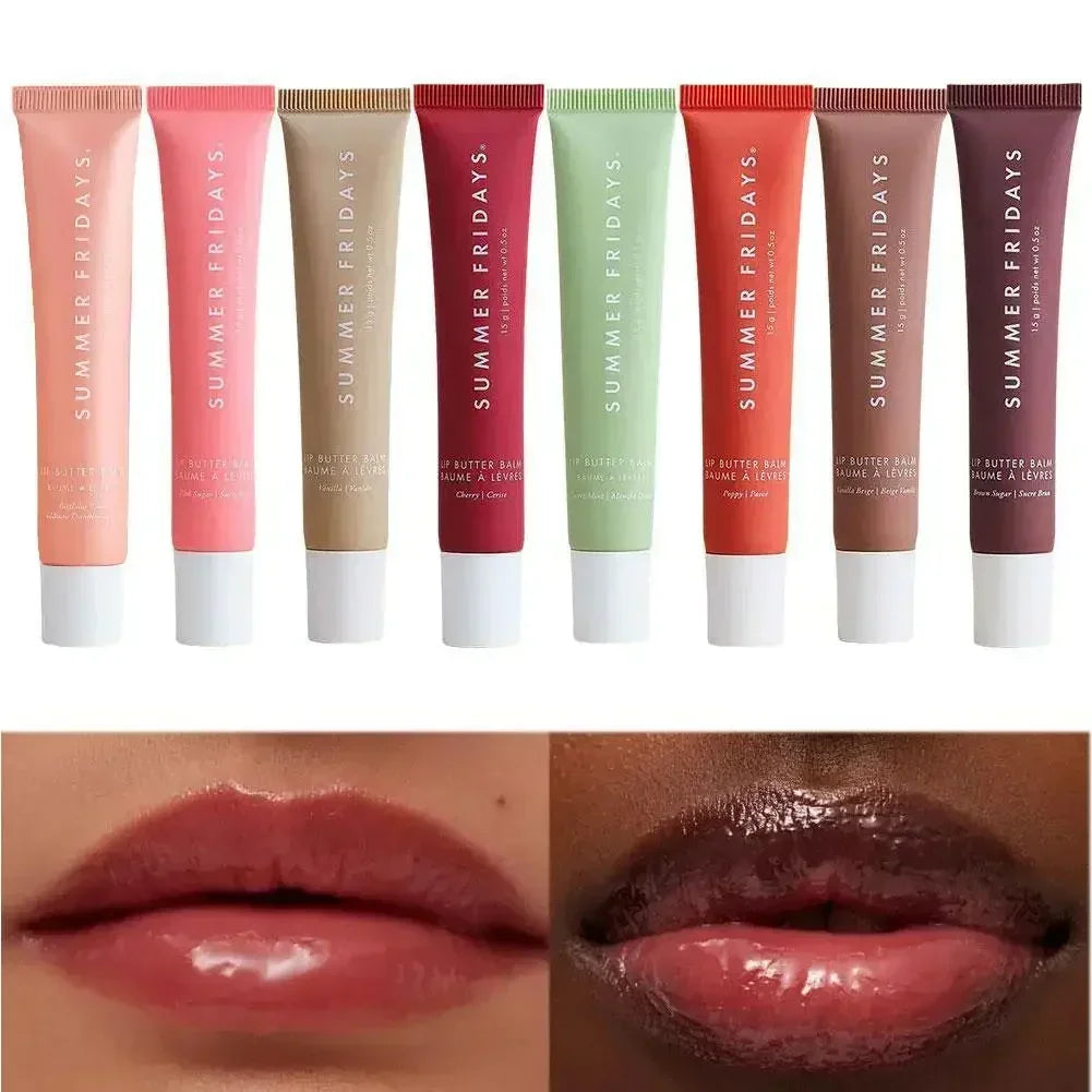 Summer Lip Balm Moisturizing Mirror Lip Gloss  Vanilla Pink Sugar Coffee Cake Smell Lipstick Transparent Oil Makeup