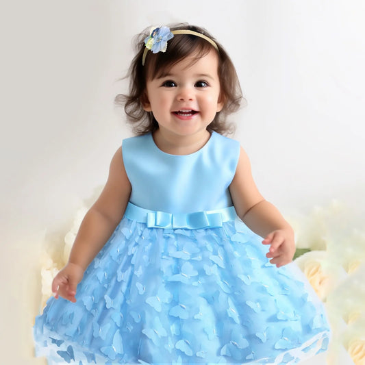 Girls Party  Sleeveless Butterfly  Princess Dress