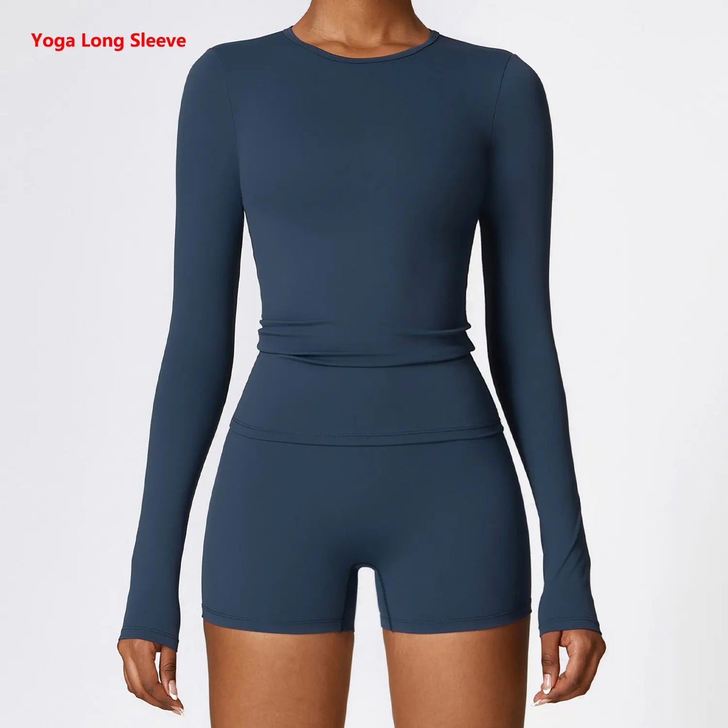 Women's Quick Dry Breathable Yoga Long Sleeves Crop Top