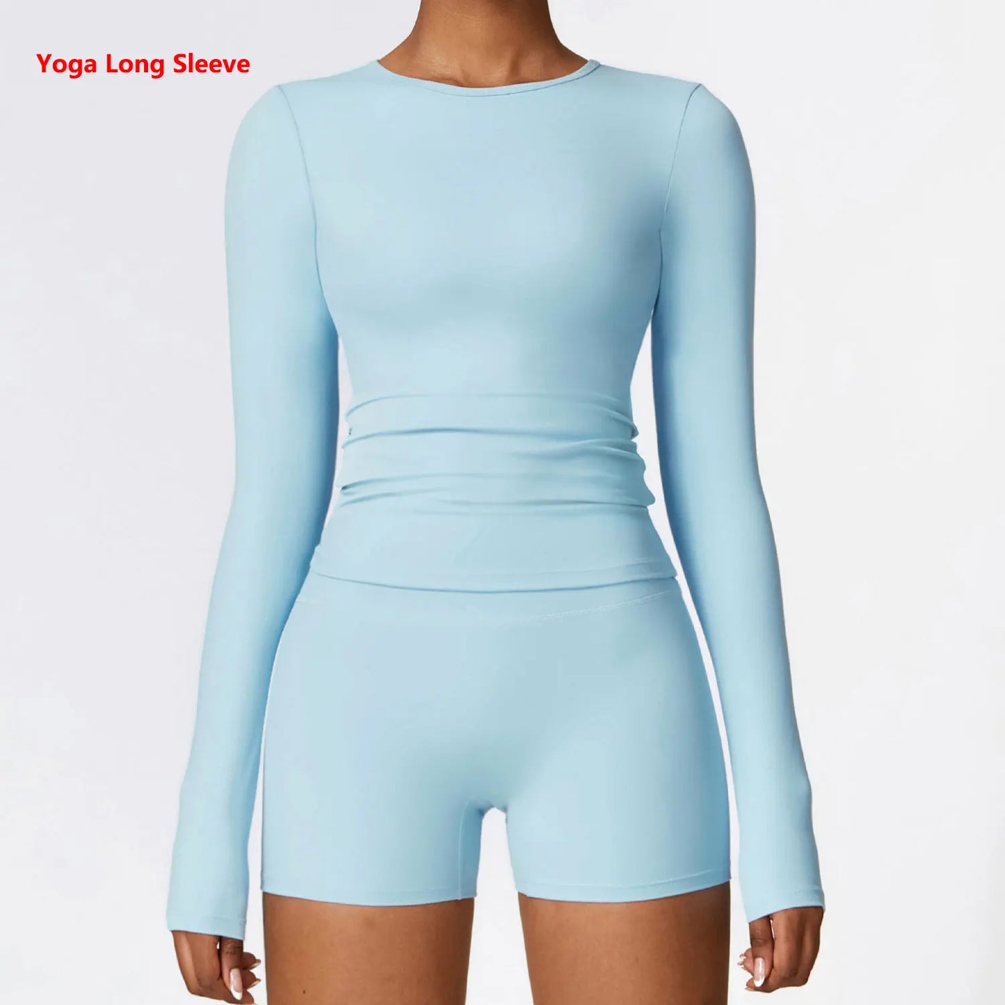 Women's Quick Dry Breathable Yoga Long Sleeves Crop Top