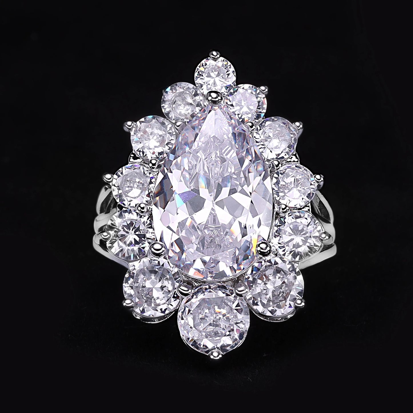 2024 Hot selling 4-piece cubic zirconia bridal jewelry set, Dubai Nigeria crystal wedding jewelry set