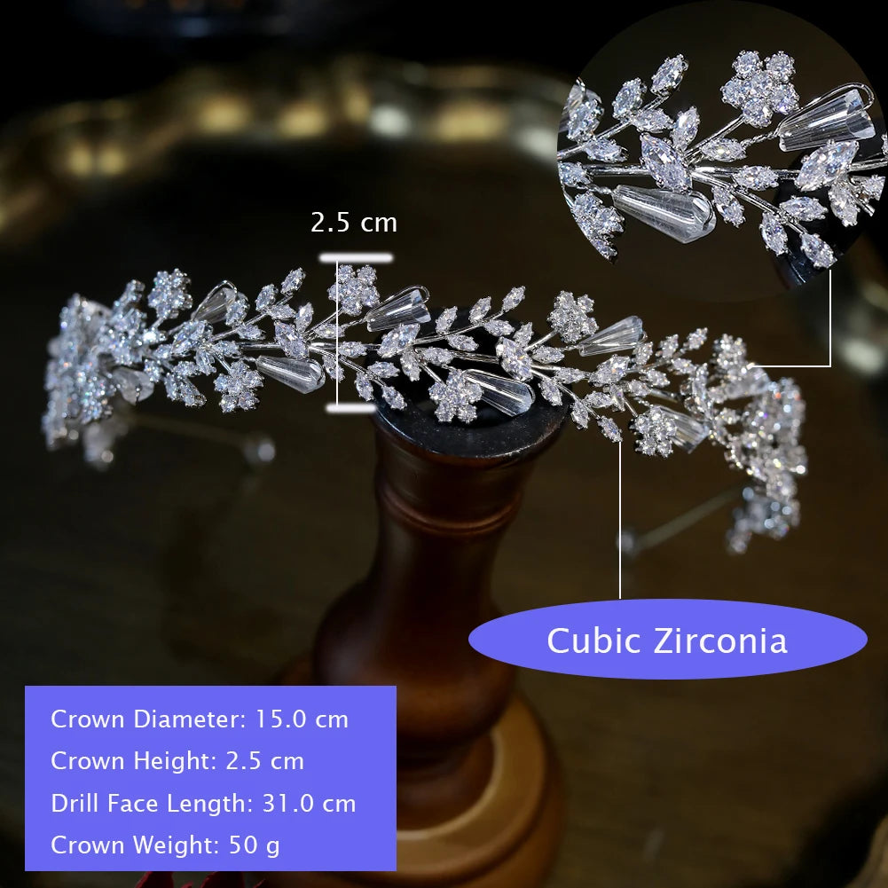 Facinators Headband Guest Wedding Headdress Hair Accessories  Crystal Tiara Flower Couronne Bridal Hair Band Bridesmaid Jewelry