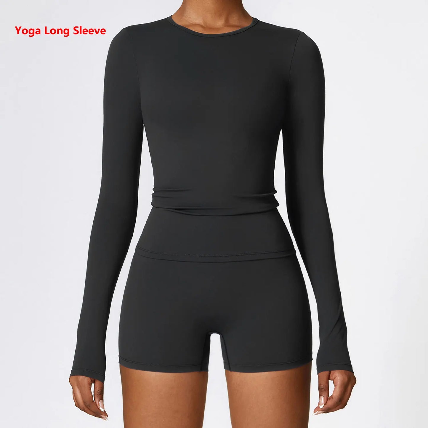 Women's Quick Dry Breathable Yoga Long Sleeves Crop Top