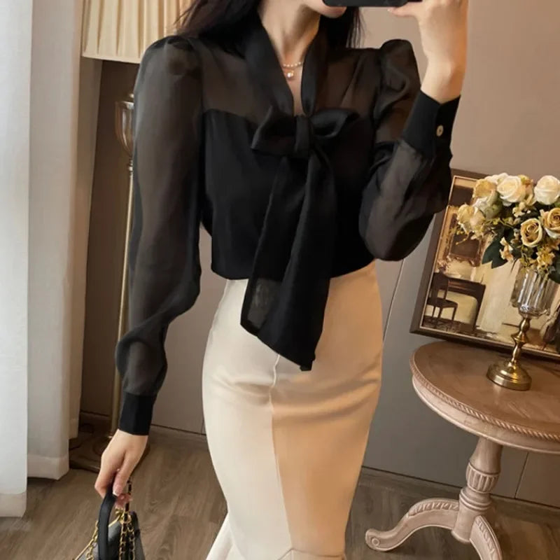 Maxi Sexy Women's Two Piece Set Party Black Long Sleeve Skirt Female Outfits Slit Vintage Clothing New Arrivals in The Same Full