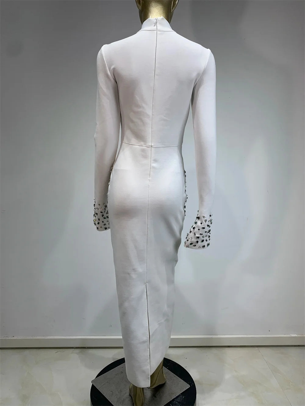 Sexy Rhinestones Celebrity Party   Long Dress Elegant