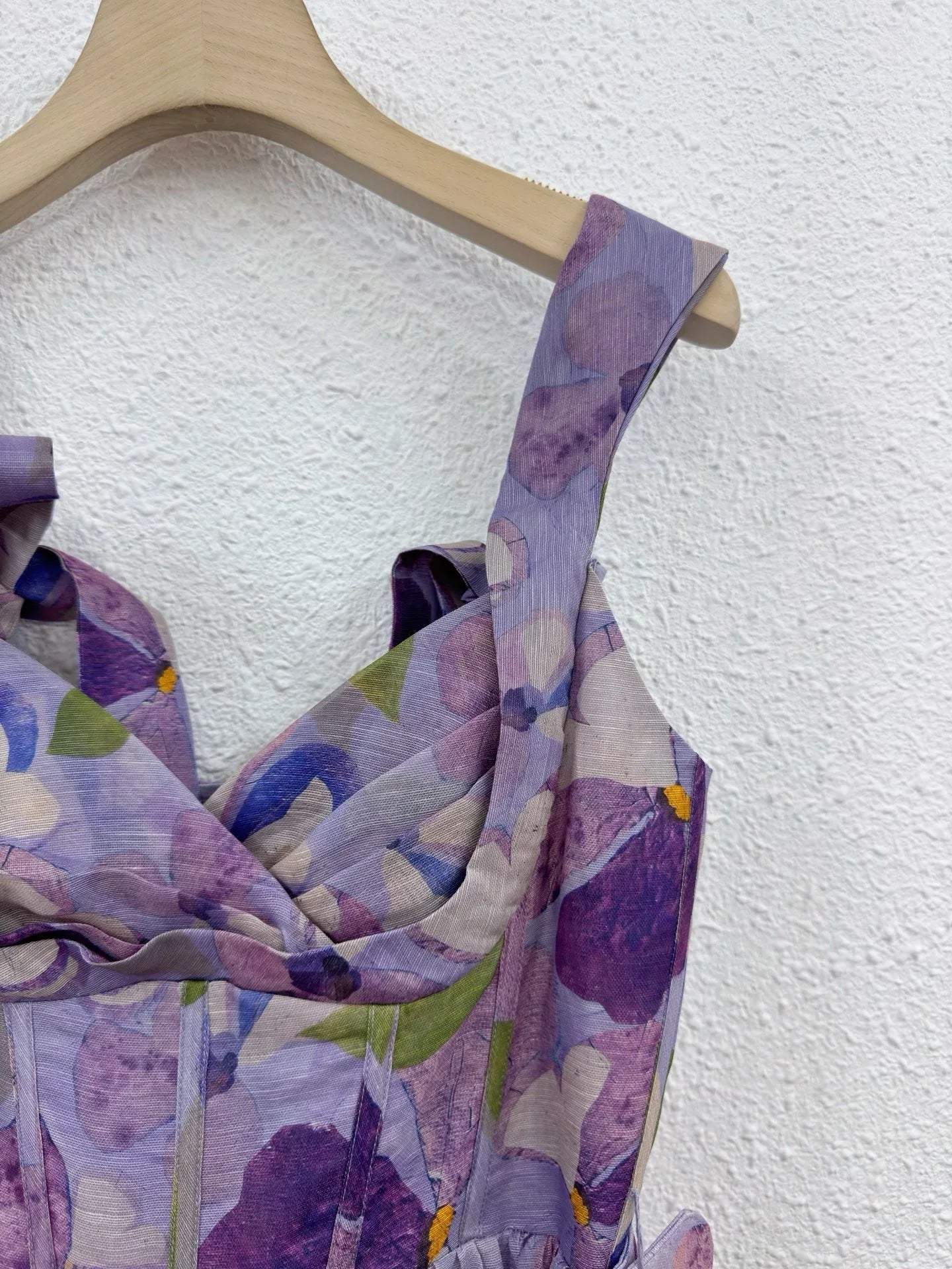 Zimm High Quality Lace-up Women Silk Linen Printing Spaghetti Strap Mini Dress with Belt European Bohemian Vintage Sexy Sweet