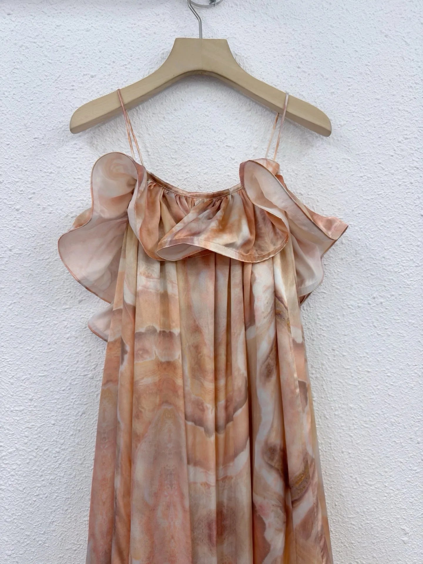 Zimm Vintage Bohemian Runway Designer Silk Linen Floral Printing Spaghetti Strap Women Midi Dress Chic Elegant Luxury