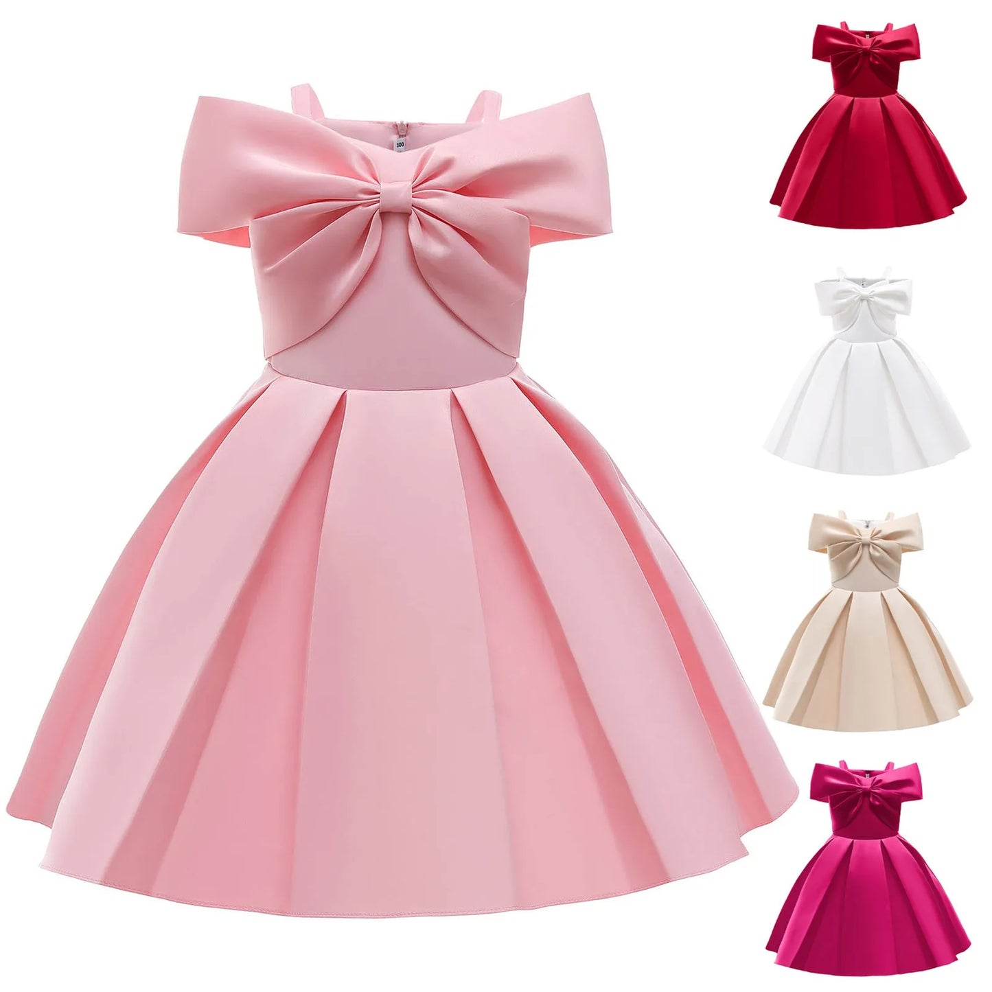 Frilly Girl Dresses Girls' Spring And Summer Festival Dresses Fashionable Versatile Children's Dresses Floral Dress Girls 3