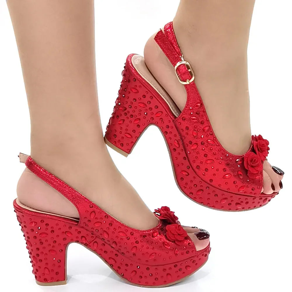 Silver Summe  Rhinestone Luxury Wedding Sandals  Pumps