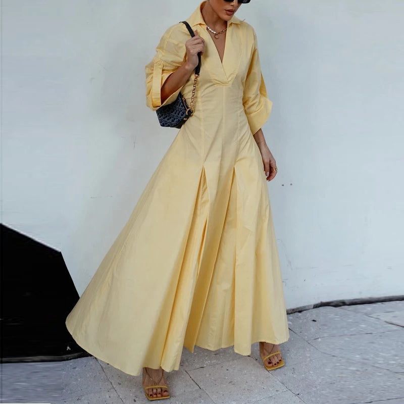 Modigirl Woman Prom Elegant Maxi Dresses 2025 Spring Summer A-Line Women Evening Birthday Wedding Shirts Long Dress