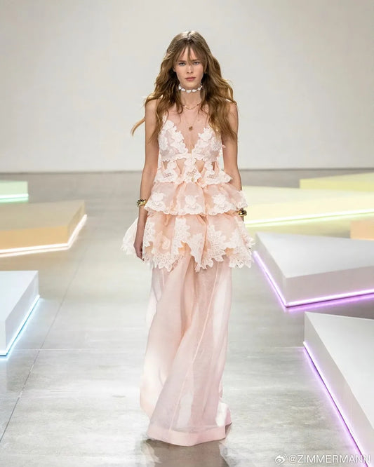 Zimm Bohemian Vintage Backless Luxury Runway Designer Silk Linen Solid Lace Spaghetti Strap Midi Women Dress High Quality