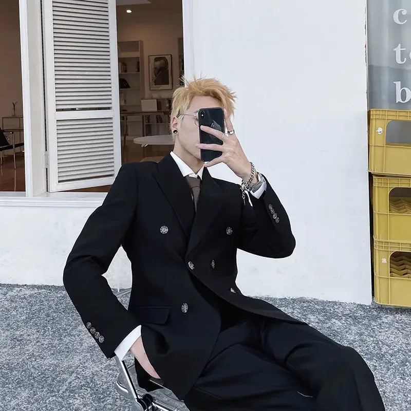 Elegant Double Breasted Suit  2 Piece