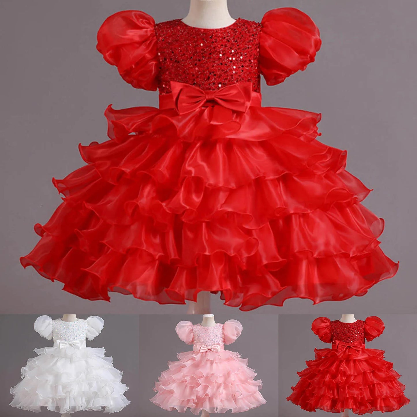 Youth Dress Sweaters Kids Dress Girls Breathable Comfortable Puff Sleeve Puff Dress Birthday Ms Frizzle Dress Girls