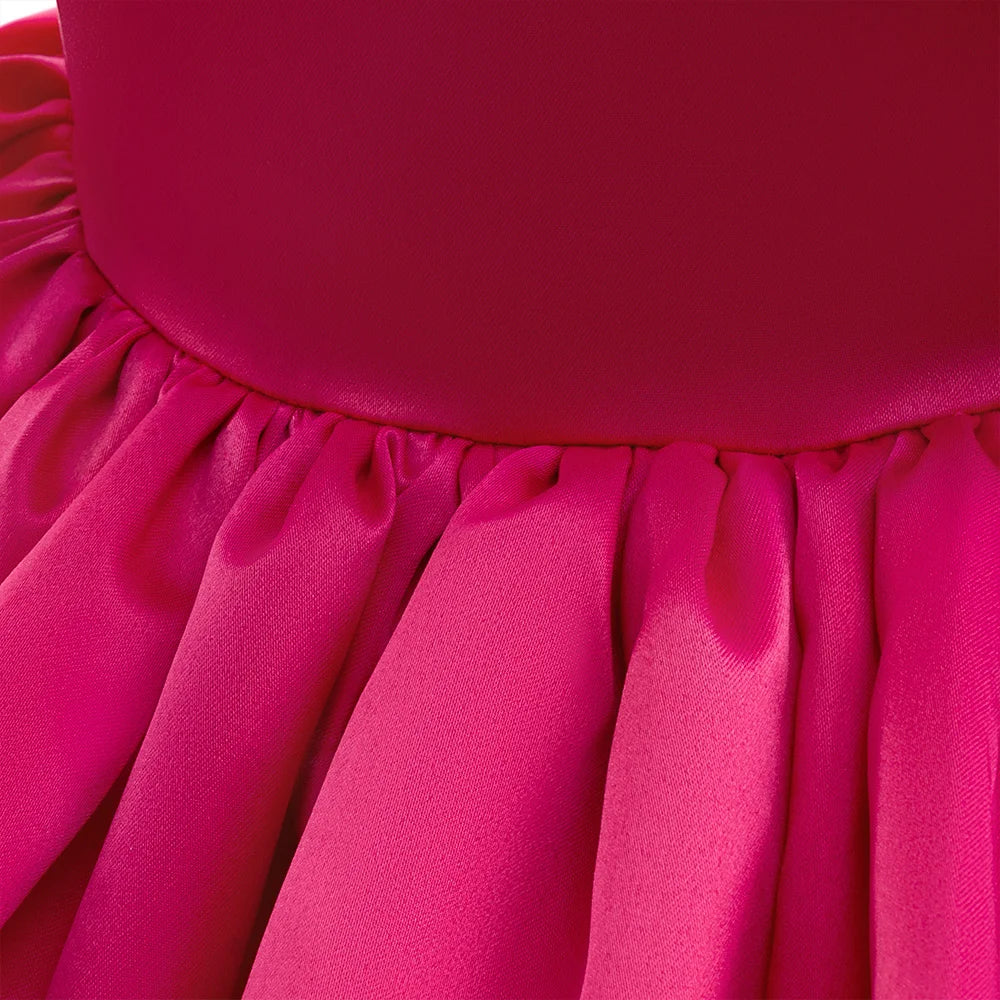 Girls Vintage Barbie Tutu Princess Dresses Elegant Girls Bow Birthday Party Dress Kids Ballet Formal Clothes Children New Wear