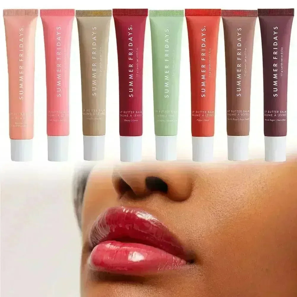 Summer Lip Balm Moisturizing Mirror Lip Gloss  Vanilla Pink Sugar Coffee Cake Smell Lipstick Transparent Oil Makeup