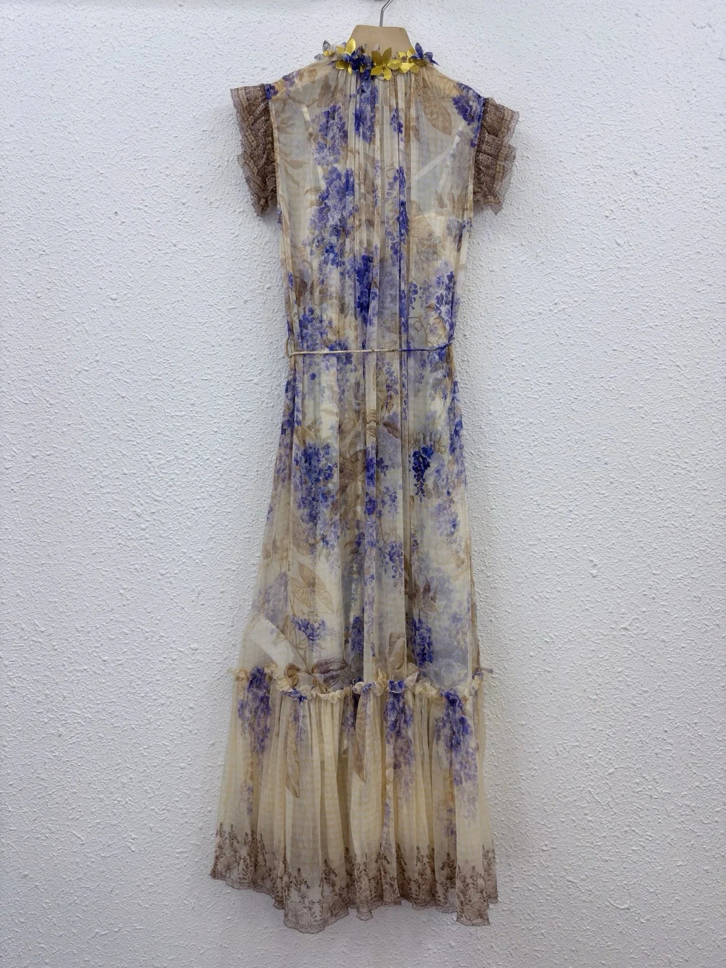 100% Real Silk Floral Printing Bohemian Elegant Sleeveless